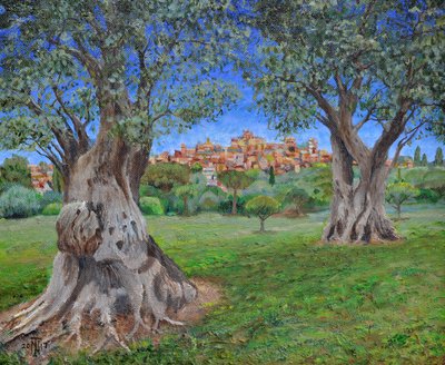 View of Cagnes Sur Mer from Renoir